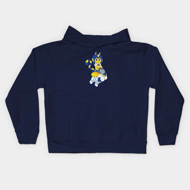 Ankh Cat Joshi Wrestler Kids Hoodie by TheDinoChamp